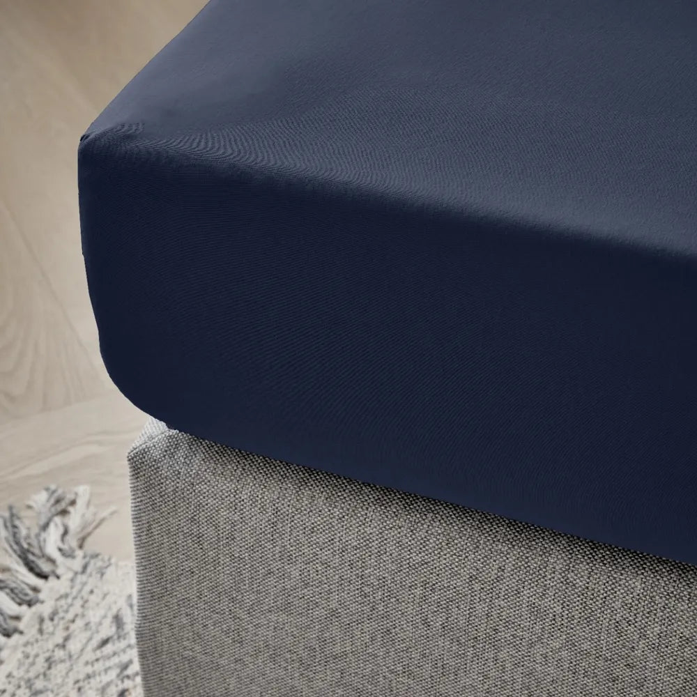Dreamers Den Premium Jersey Elastan Topper Hoeslaken Biologisch Katoen Koningsblauw