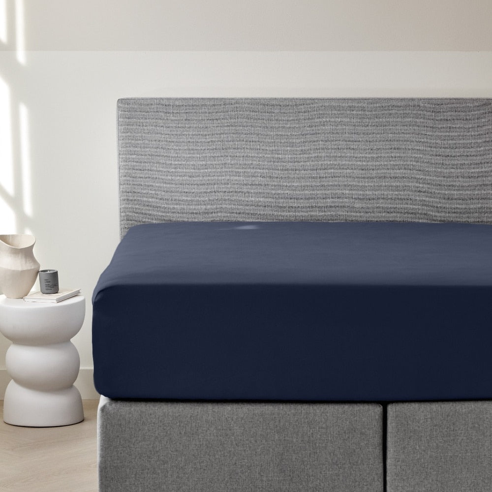 Dreamers Den Premium Jersey Elastane Fitted Sheet Organic Cotton Royal Blue