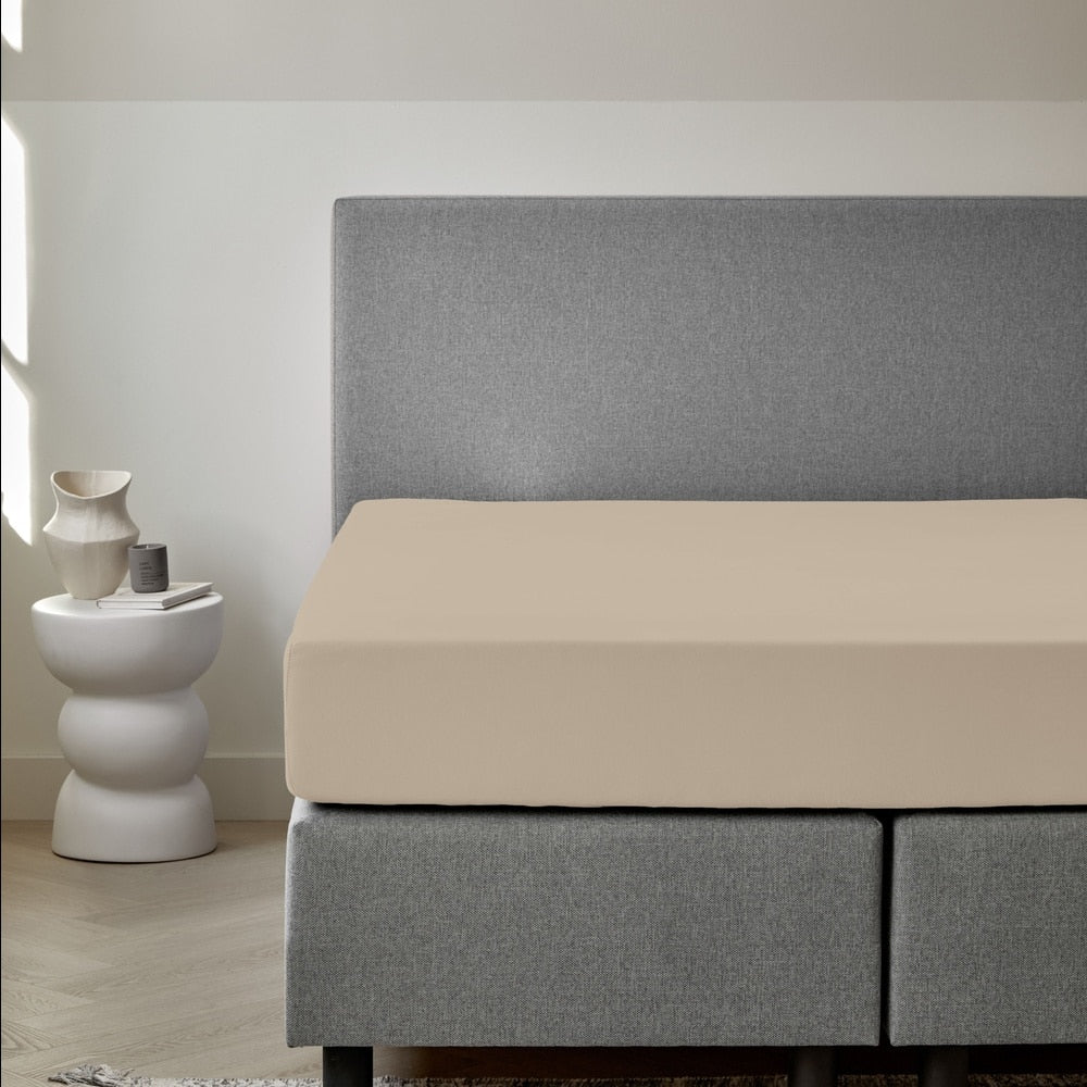 Dreamers Den Premium Jersey Elastane Fitted Sheet Organic Cotton Natural