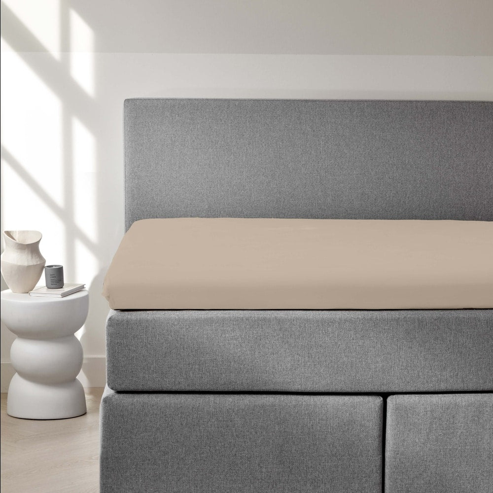 Dreamers Den Premium Jersey Elastane Fitted Sheet Organic Cotton Natural