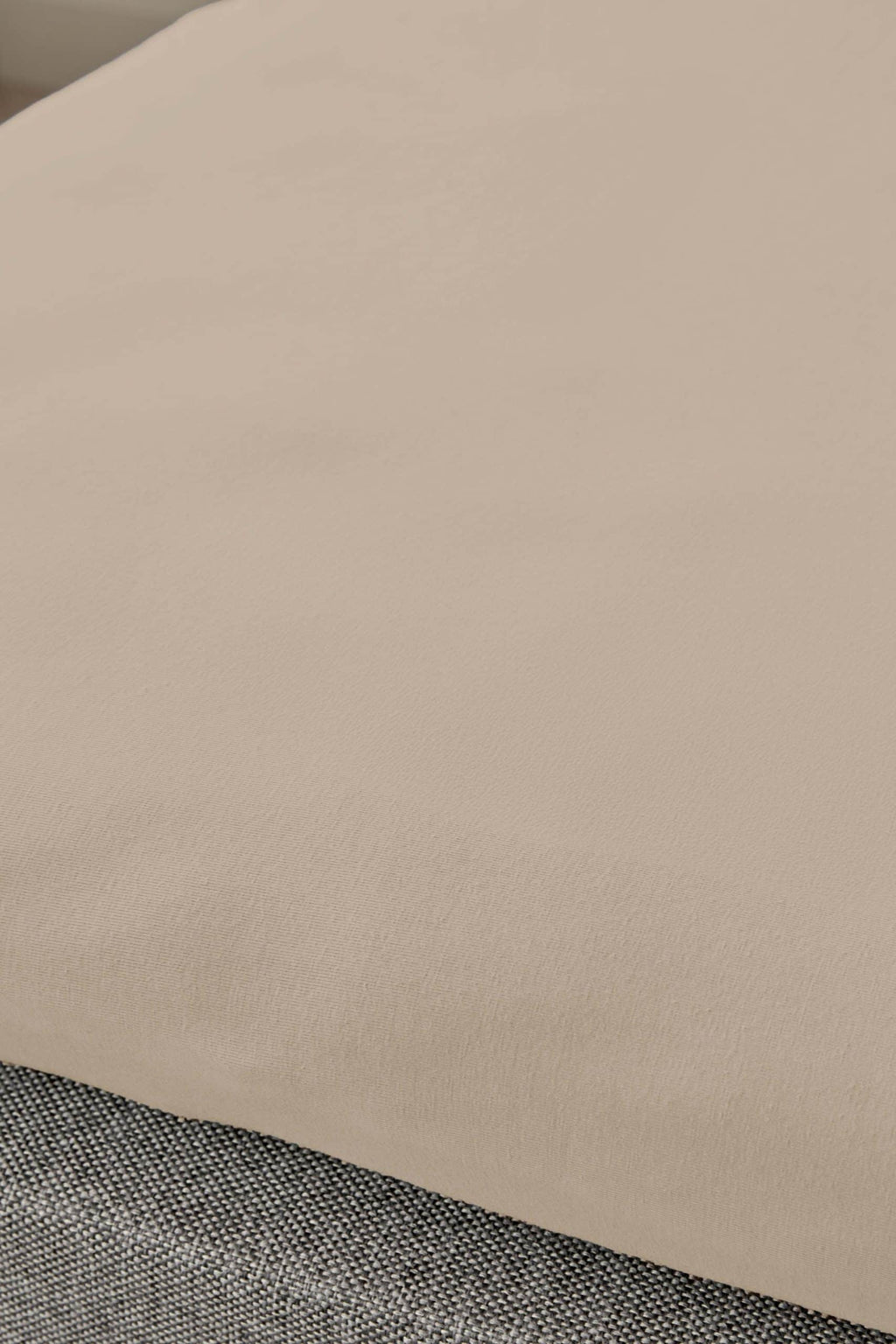 Dreamers Den Premium Jersey Elastane Split Topper Fitted Sheet Organic Cotton Natural