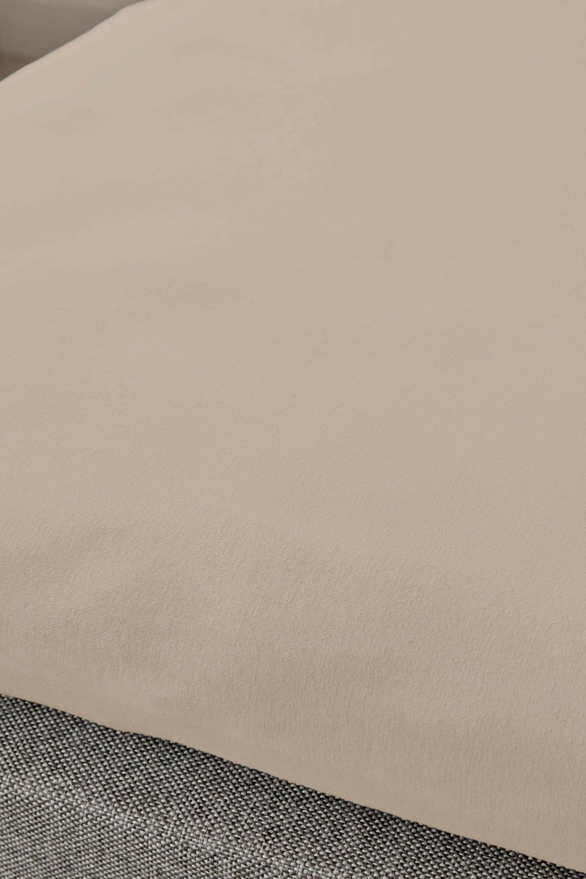 Dreamers Den Premium Jersey Elastane Split Topper Fitted Sheet Organic Cotton Natural