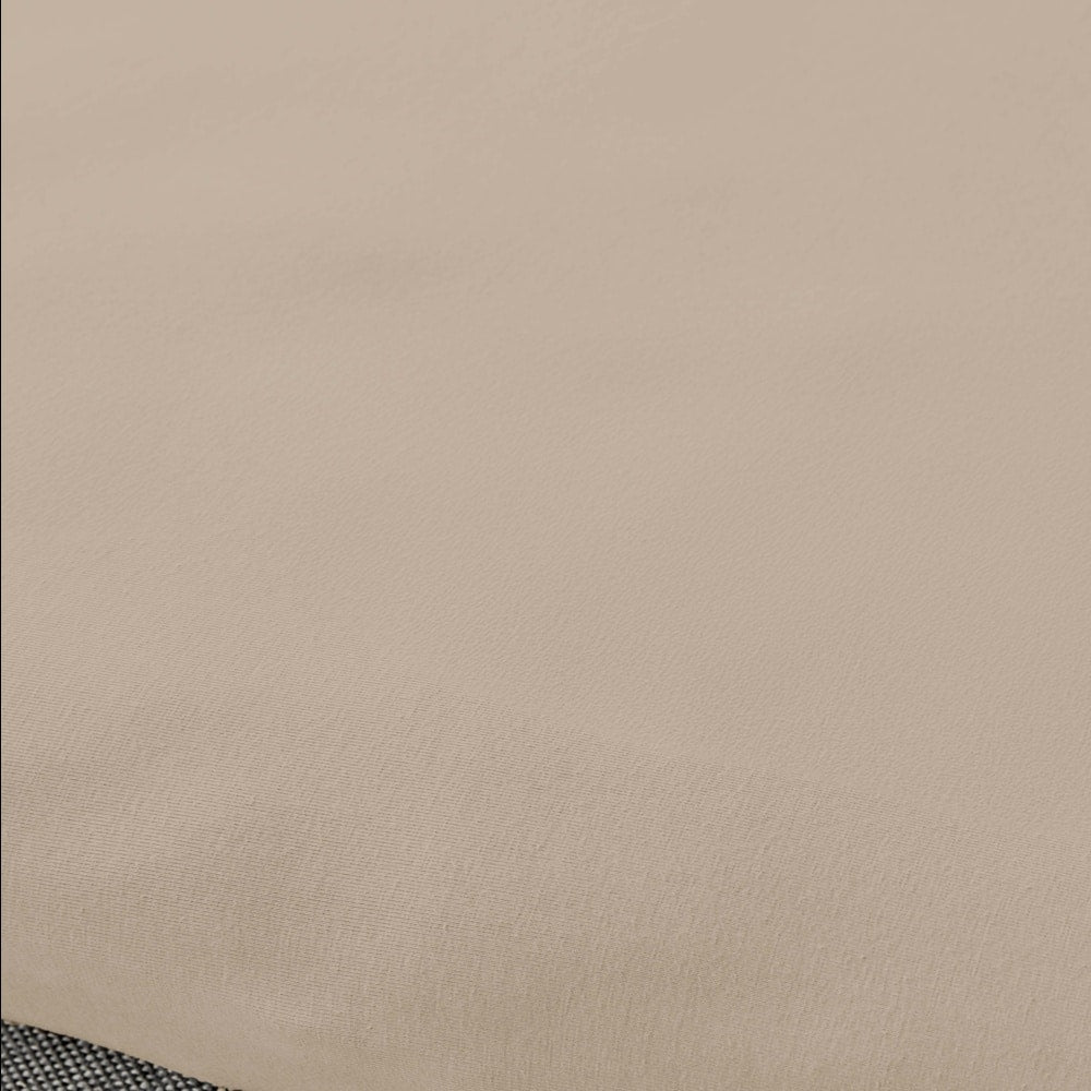 Dreamers Den Premium Jersey Elastane Topper Fitted Sheet Organic Cotton Natural