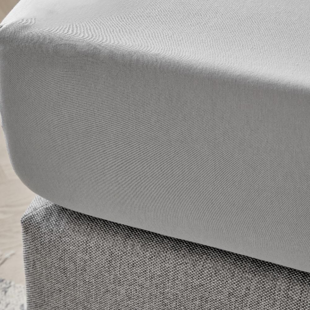 Dreamers Den Premium Jersey Elastane Fitted Sheet Organic Cotton Grey