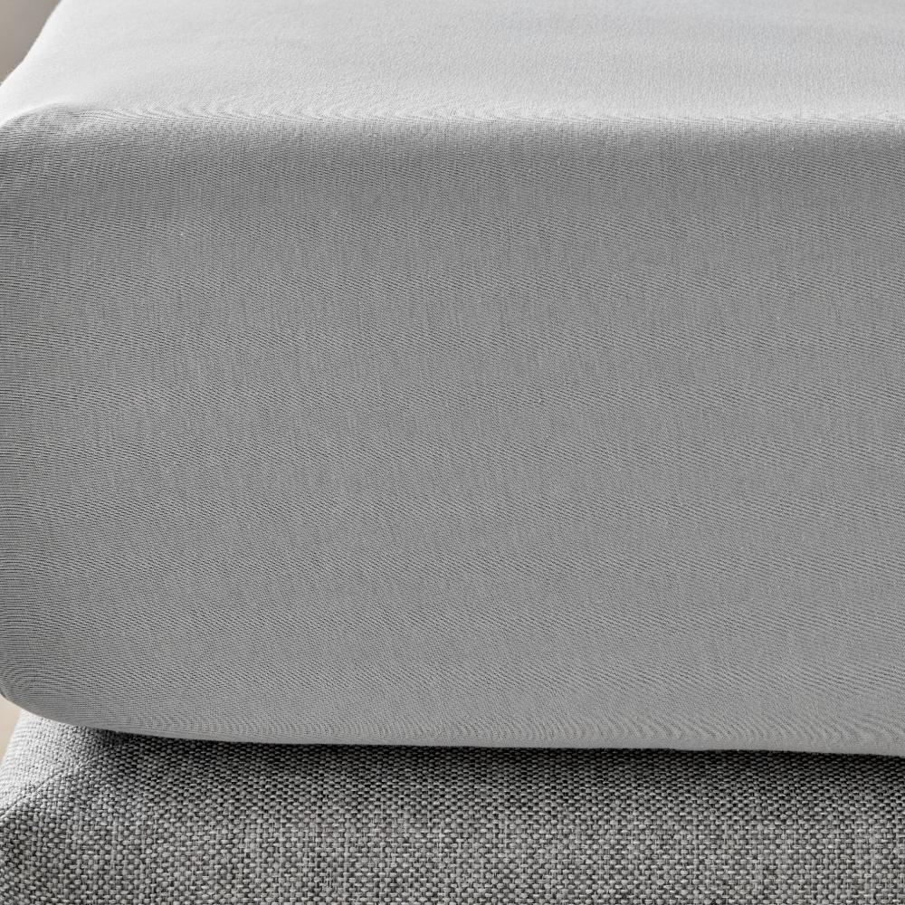 Dreamers Den Premium Jersey Elastane Fitted Sheet Organic Cotton Grey