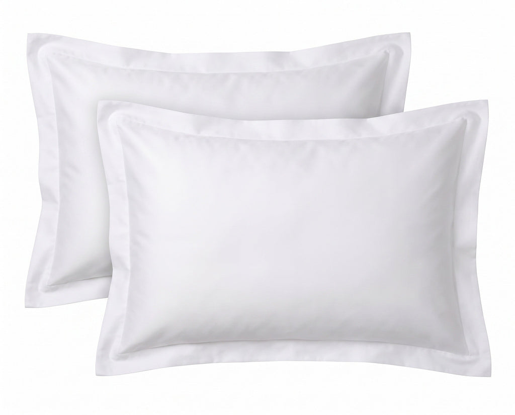 Dreamers Den 100% Cotton Sateen Oxford Pillowcases White