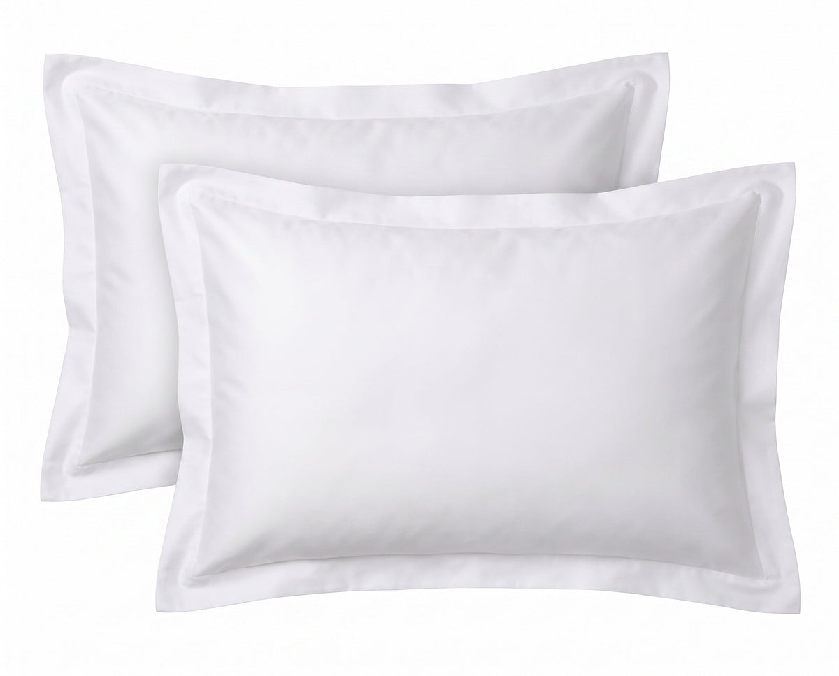 Dreamers Den 100% Cotton Sateen Oxford Pillowcases White