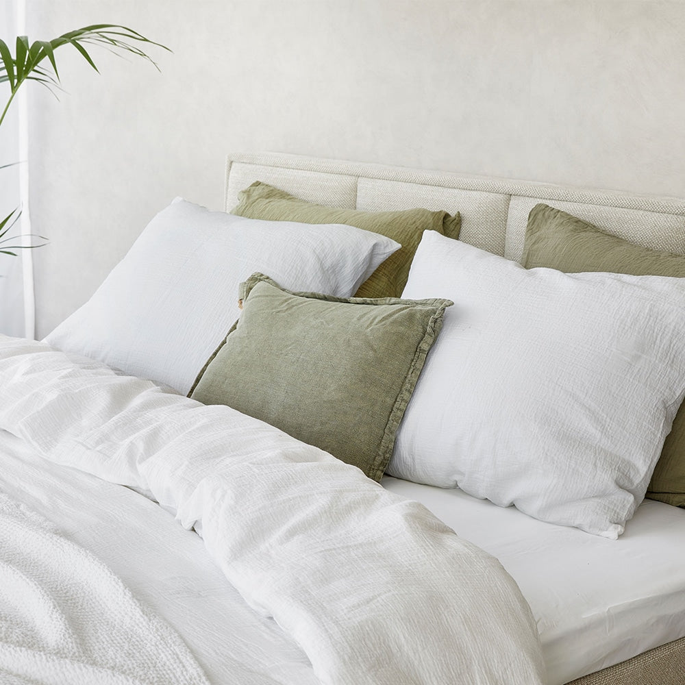 Duvet Cover 100% Cotton Muslin White