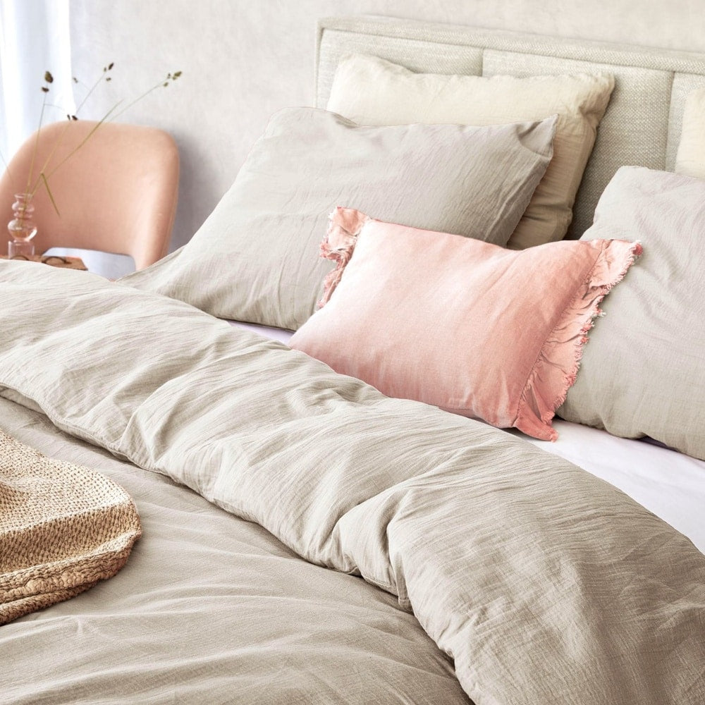 Duvet Cover 100% Cotton Muslin Sand