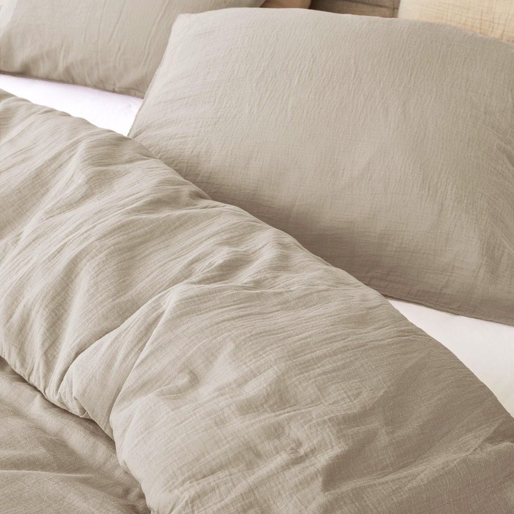 Duvet Cover 100% Cotton Muslin Sand