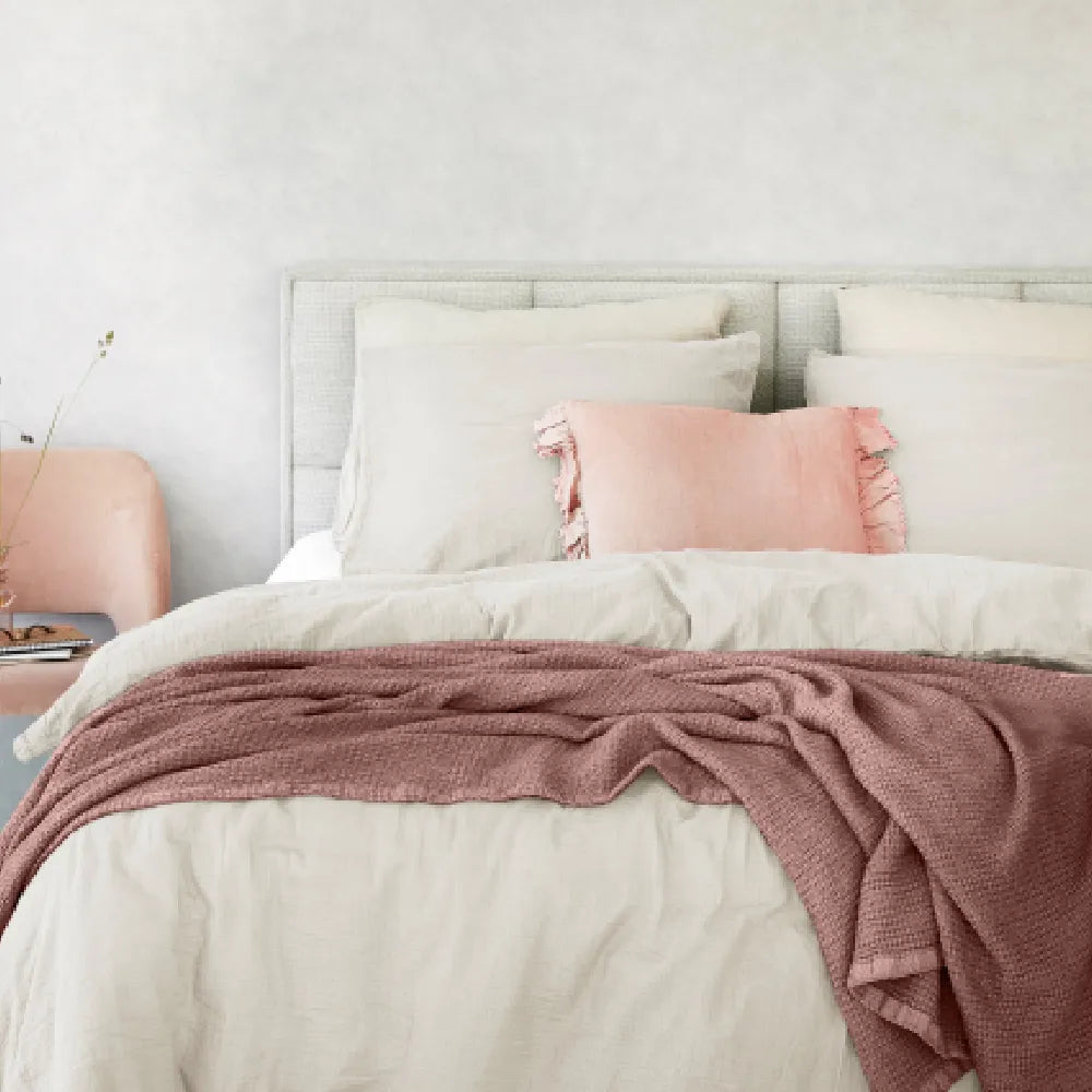 Dreamers Den Pique Sprei / Wafeldeken Rosewater