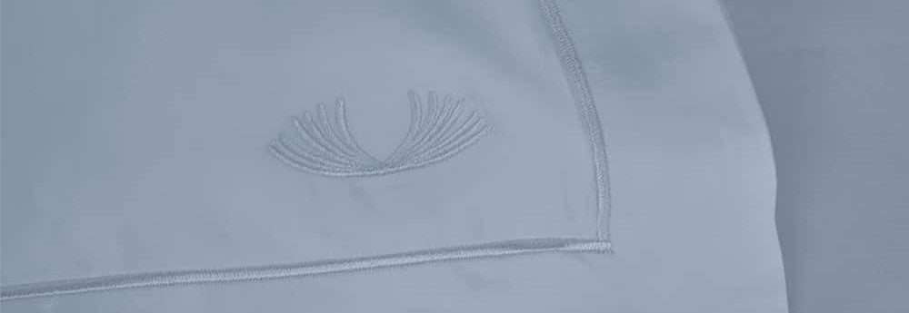 Dreamers Den 2-Pack Pillowcases Mariam TC 400 Egyptian Cotton Sateen Light Blue - 2x 60 x 70 cm