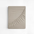 Dreamers Den Topper Fitted Sheet Egyptian Crispy Percale Cotton Sand