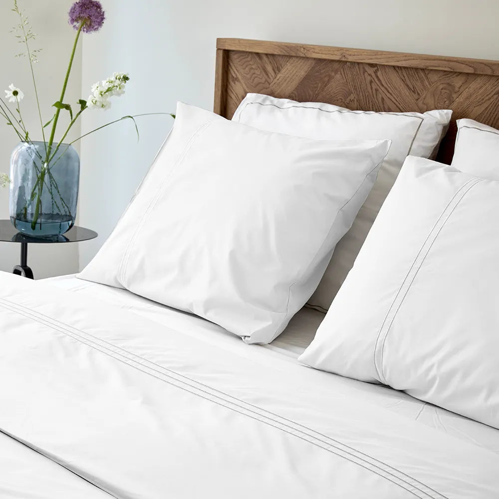 Dreamers Den 2-PACK Pillowcases Egyptian Crispy Percale Cotton White