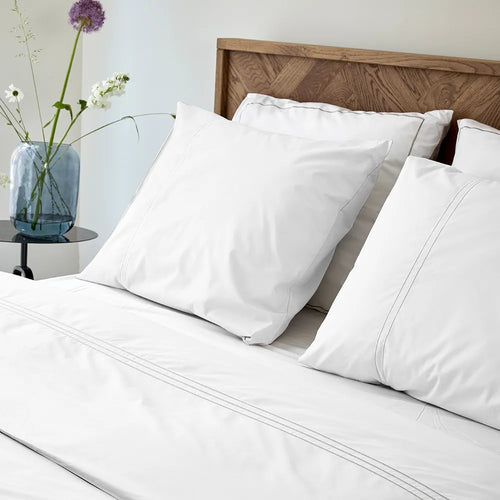 Dreamers Den 2-PACK Pillowcases Egyptian Crispy Percale Cotton White