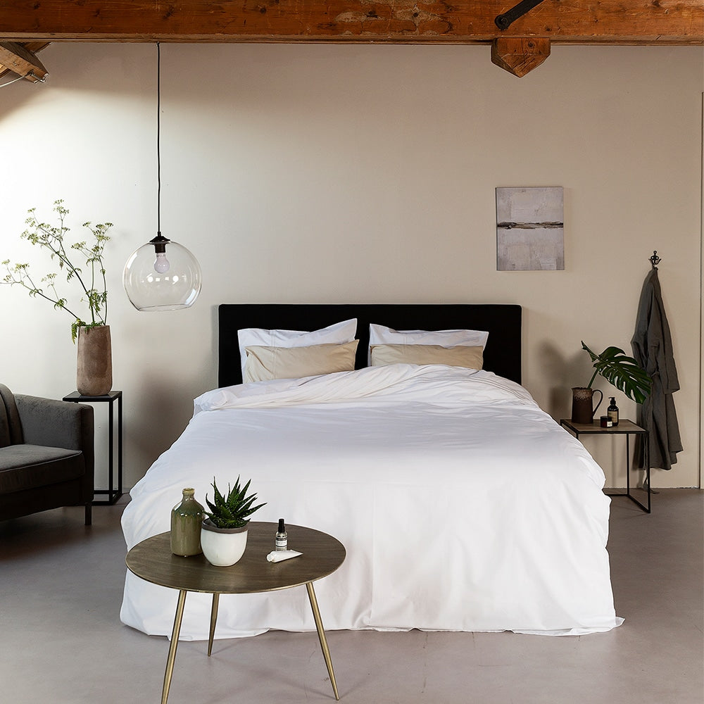 Duvet Cover 100% Egyptian Crispy Percale Cotton Plain White