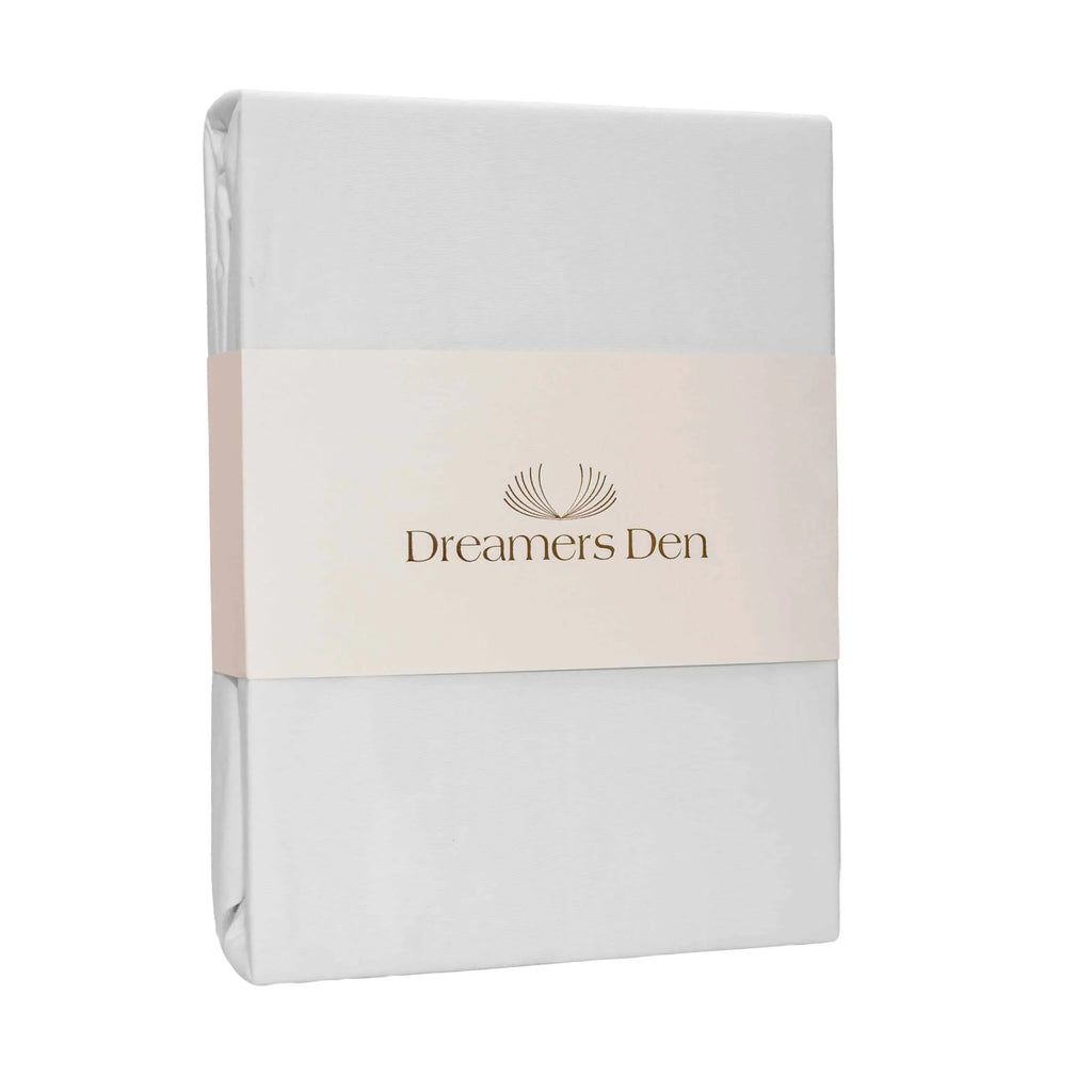 Dreamers Den Premium Jersey Elastan Hoeslaken Biologisch Katoen Wit