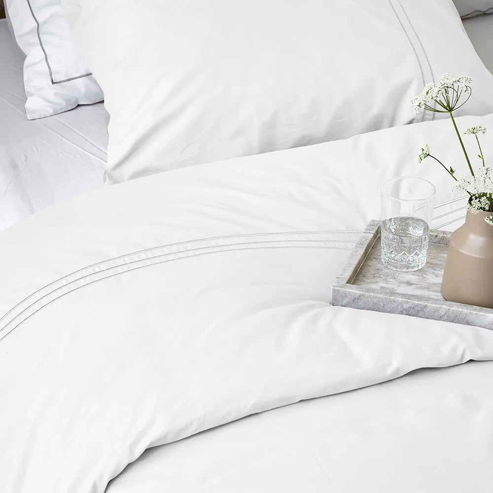 Dekbedovertrek 100% Egyptisch Percale Katoen Effen Wit